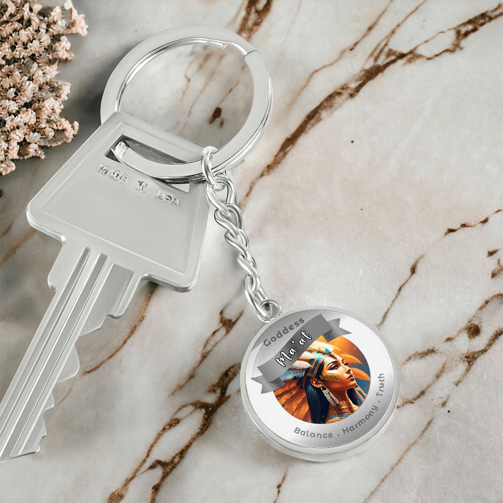 Goddess Ma’at - Affirmation Keychain For Balance Harmony Truth - More Than CharmsMore Than Charms