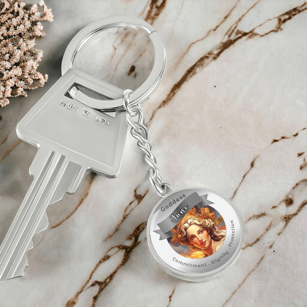 Goddess Juno - Affirmation Keychain For Commitment Dignity Protection - More Than CharmsMore Than Charms