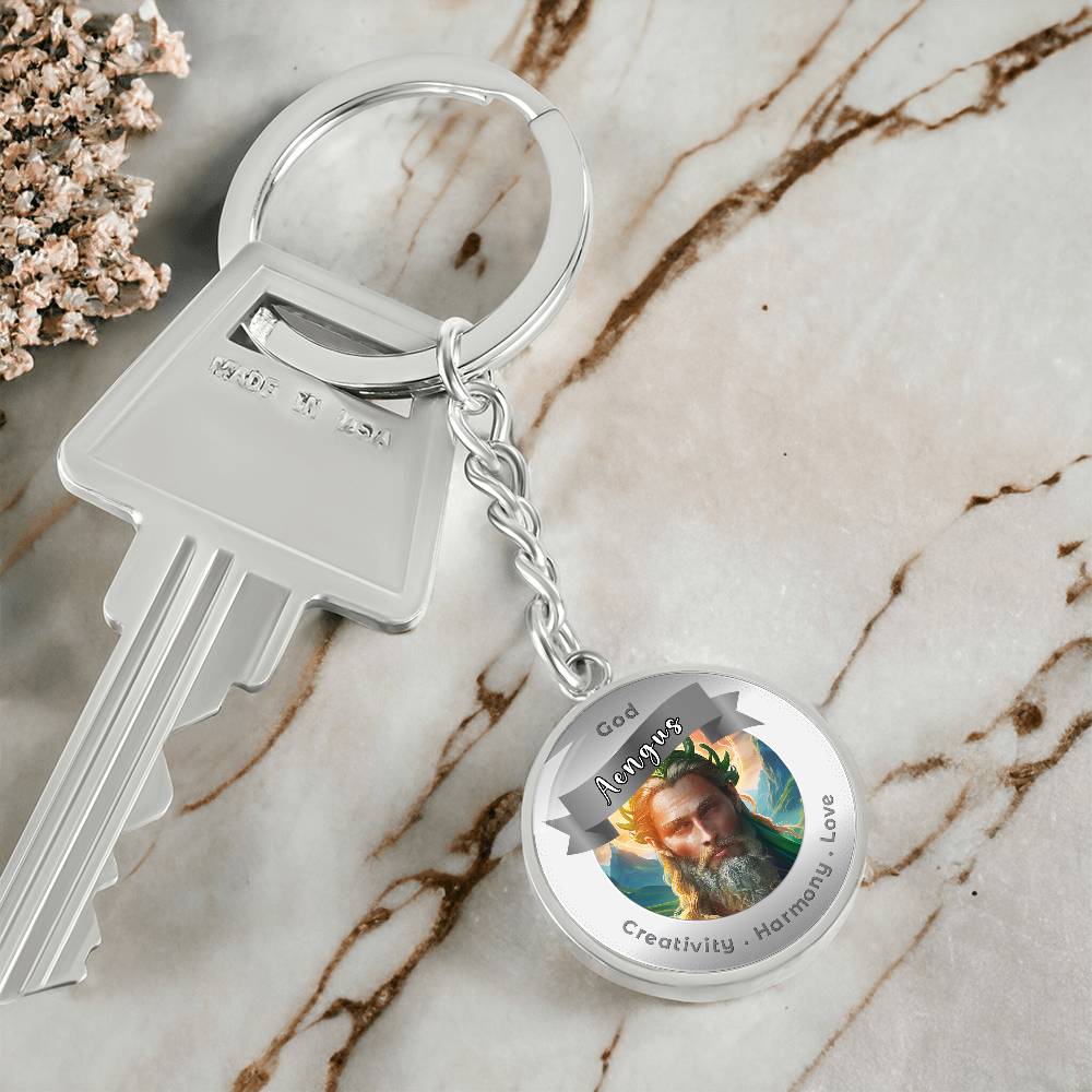 God Aengus - Affirmation Keychain For Creativity Harmony Love - More Than CharmsMore Than Charms
