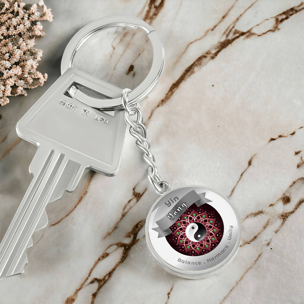 Yin Yang - Affirmation Keychain For Balance Harmony Unity - More Than CharmsMore Than Charms