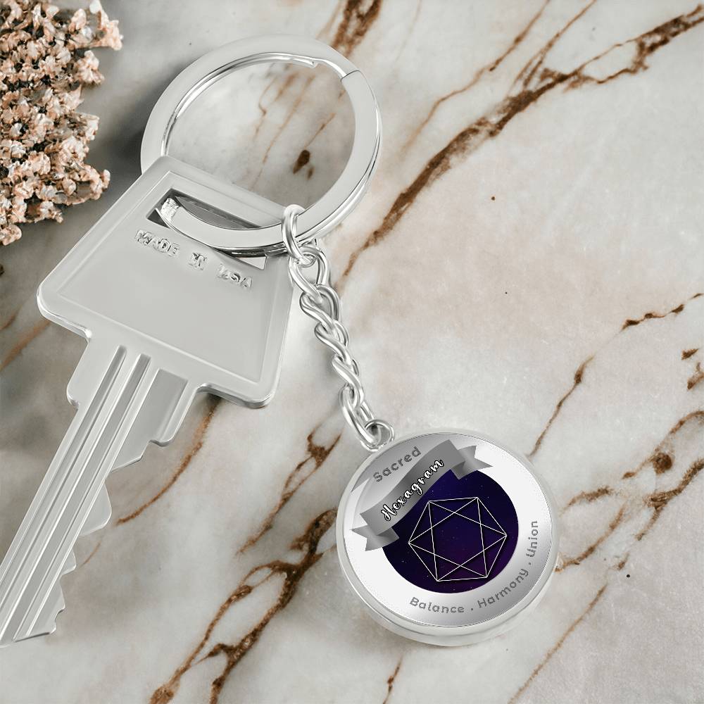 Hexagram - Affirmation Keychain - More Than CharmsMore Than Charms