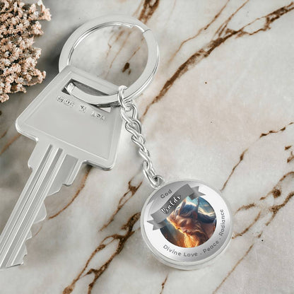 God Baldr - Affirmation Keychain For Divine Love Peace Radiance - More Than CharmsMore Than Charms