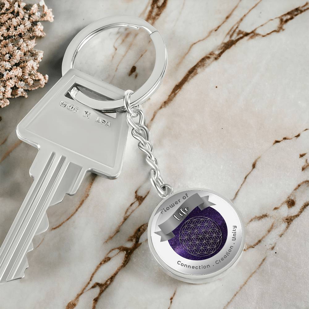 Flower of Life - Affirmation Keychain For Connection Creation Unity - More Than CharmsMore Than Charms