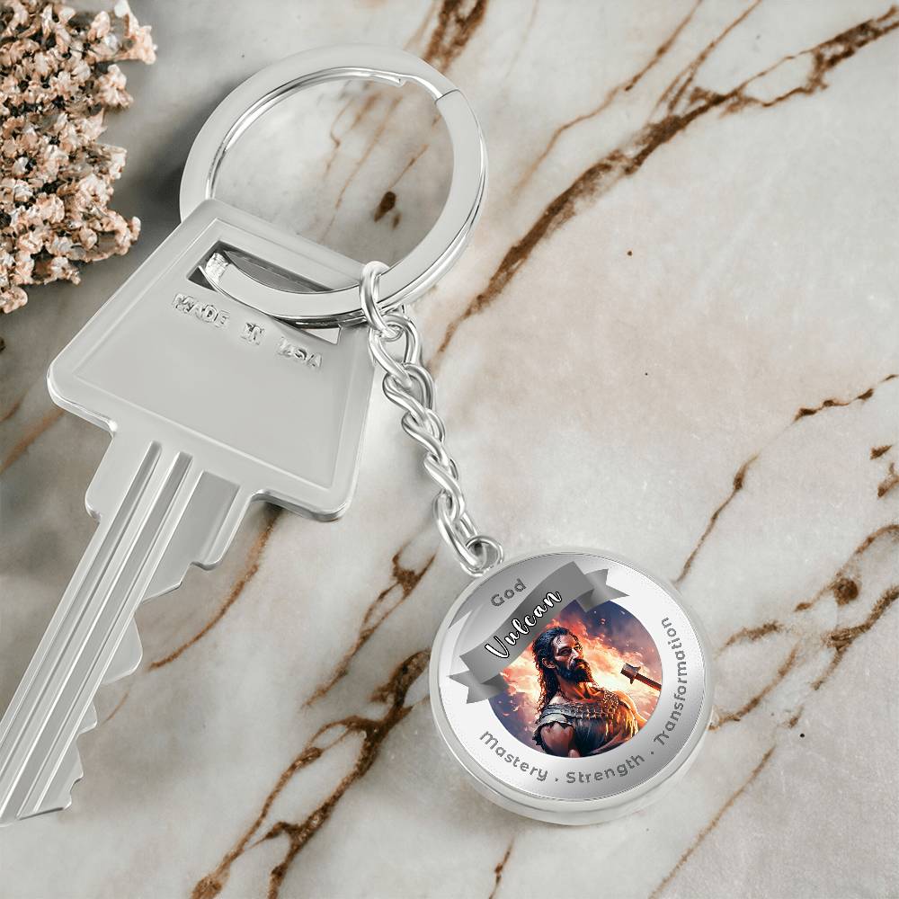 Vulcan - Affirmation Keychain For Mastery Strength Transformation- More Than CharmsMore Than Charms