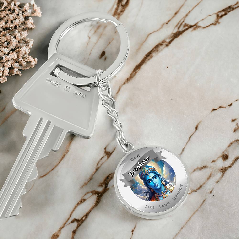 Krishna- Affirmation Keychain For Joy Love WisdomFamily - More Than CharmsMore Than Charms