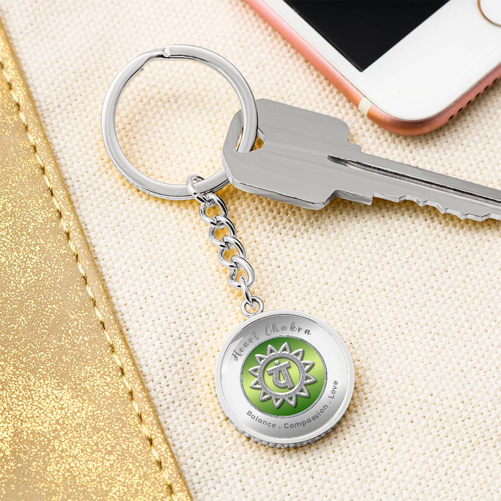 Heart Chakra - Love Compassion Balance - Affirmation Keychain - More Than CharmsMore Than Charms