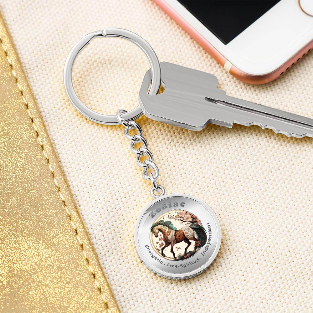 Horse - Chinese Zodiac - Affirmation Keychain - More Than CharmsMore Than Charms