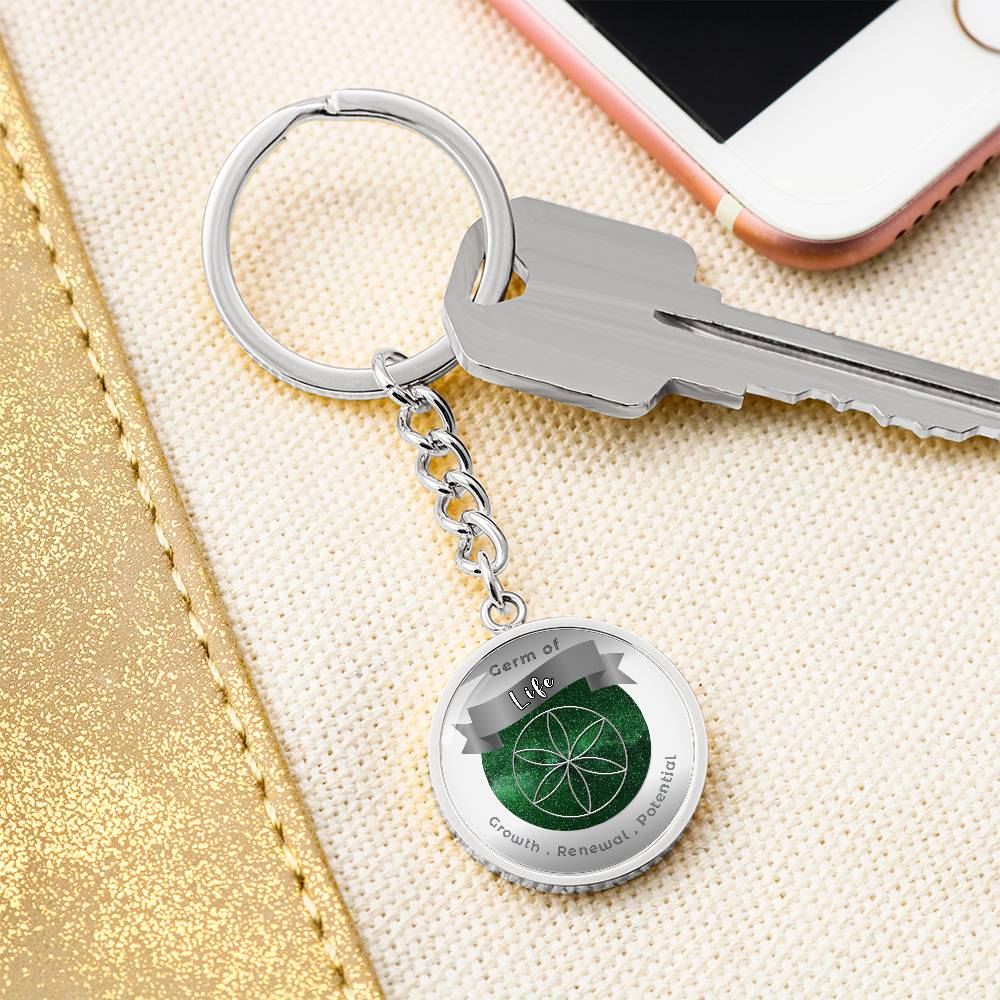 Germ of Life - Affirmation Keychain For Growth Renewal Potential - More Than CharmsMore Than Charms