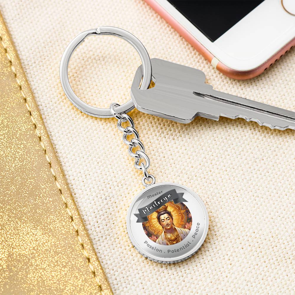 Maitreya - Affirmation Keychain For Enlightenment, Liberation & Peace - More Than CharmsMore Than Charms