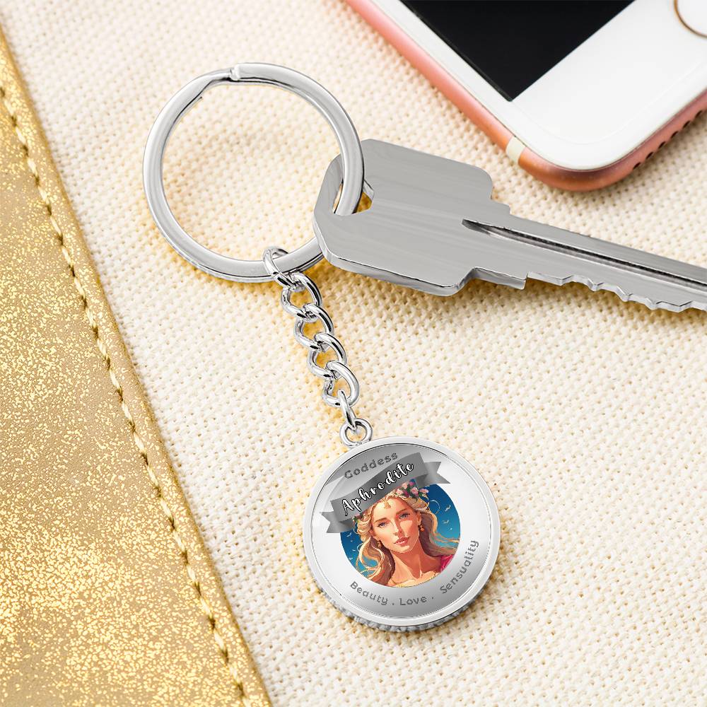 Goddess Aphrodite - Affirmation Keychain For Beauty Love Sensuality - More Than CharmsMore Than Charms