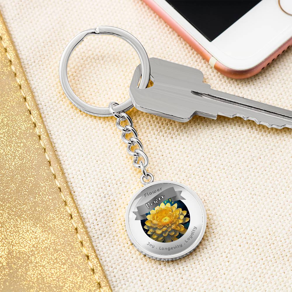 Chrysanthemum- Affirmation Keychain- More Than CharmsMore Than Charms