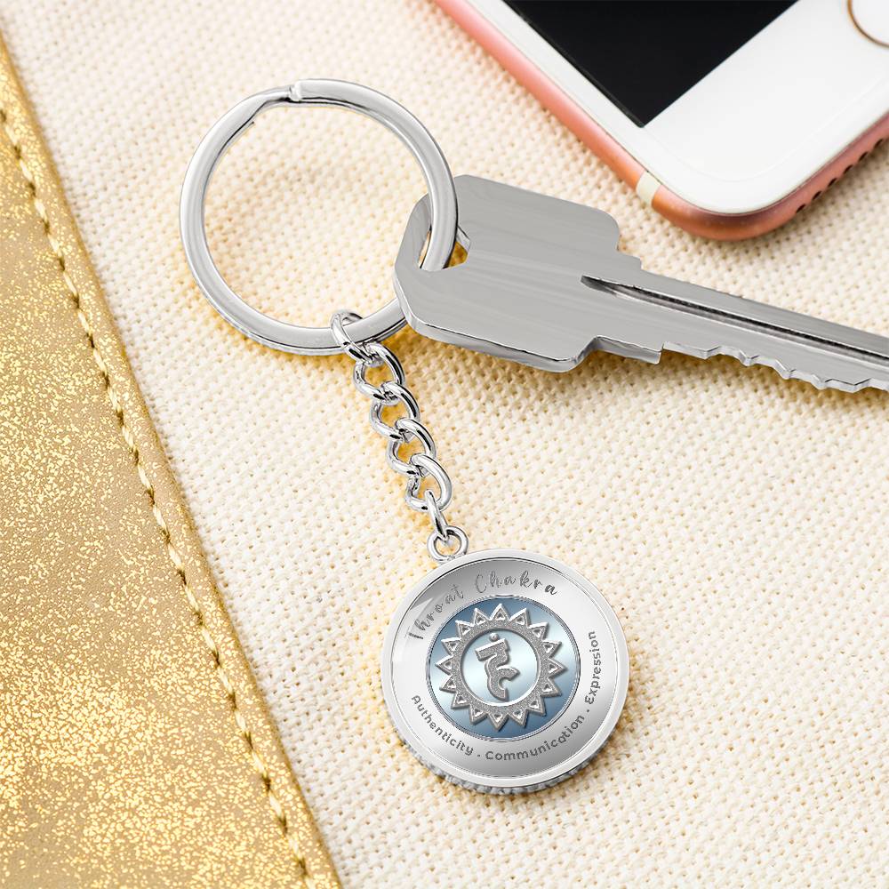 Throat Chakra - Communication Expression Authenticity - Affirmation Keychain - More Than CharmsMore Than Charms