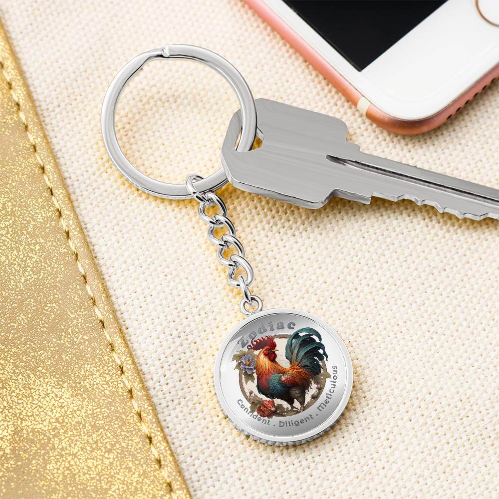 Rooster - Chinese Zodiac - Affirmation Keychain - More Than CharmsMore Than Charms
