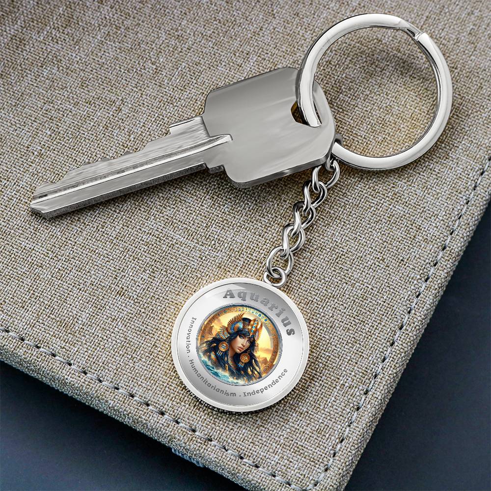 Aquarius - Affirmation Keychain - More Than CharmsMore Than Charms
