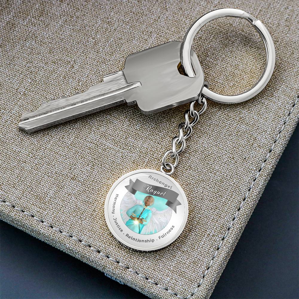 Archangel Raguel - Archangel Affirmation Keychain For Fairness, Harmony, Justice & Relationships- More Than CharmsMore Than Charms