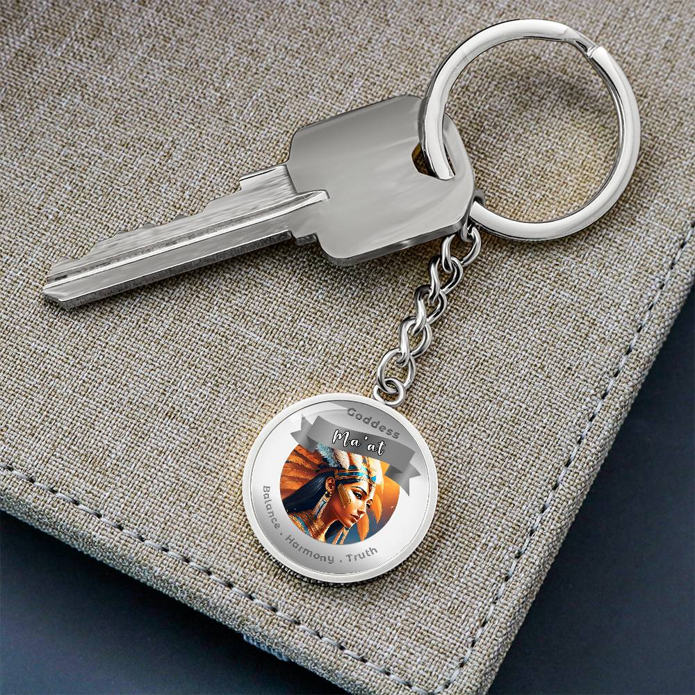 Goddess Ma’at - Affirmation Keychain For Balance Harmony Truth - More Than CharmsMore Than Charms