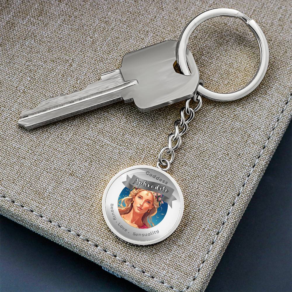 Goddess Aphrodite - Affirmation Keychain For Beauty Love Sensuality - More Than CharmsMore Than Charms