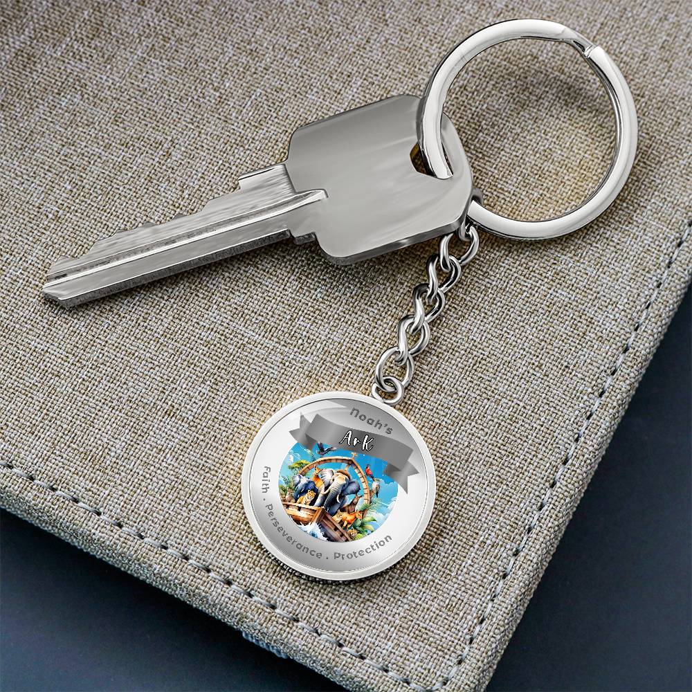Noah's Arc - Affirmation Keychain For Faith Perseverance Protection- More Than CharmsMore Than Charms