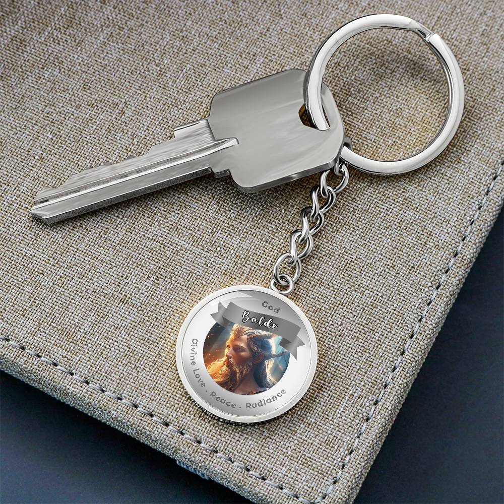God Baldr - Affirmation Keychain For Divine Love Peace Radiance - More Than CharmsMore Than Charms