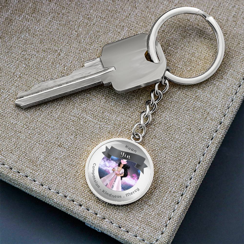 Kuan Yin - Affirmation Keychain For Compassion, Kindness & Mercy - More Than CharmsMore Than Charms