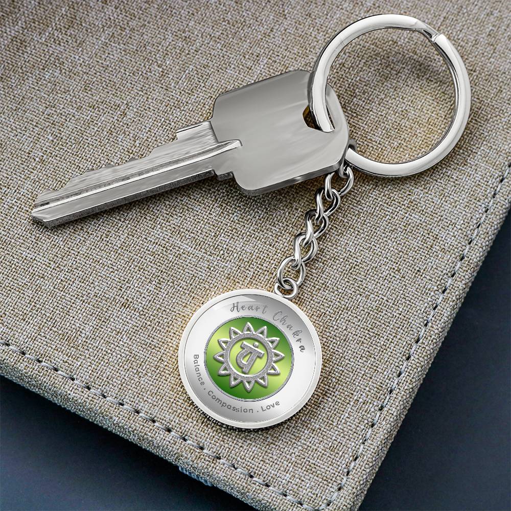Heart Chakra - Love Compassion Balance - Affirmation Keychain - More Than CharmsMore Than Charms