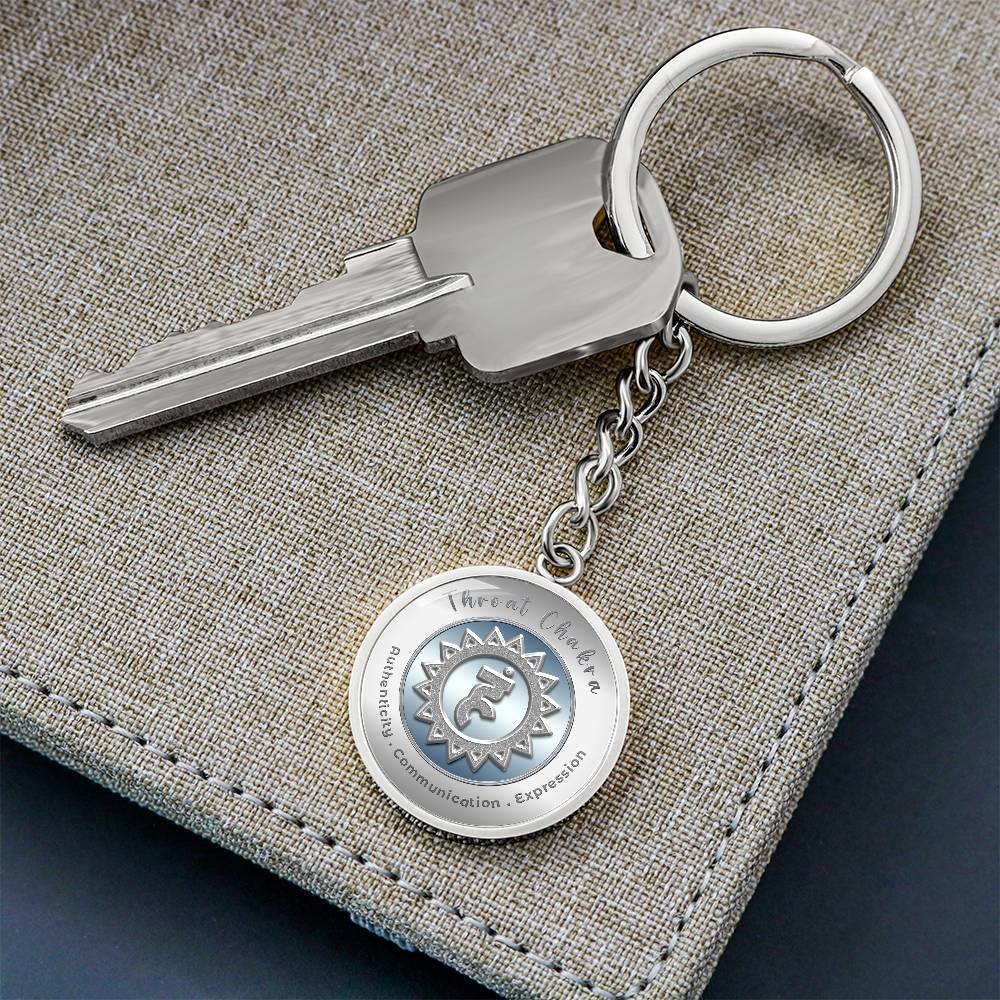 Throat Chakra - Communication Expression Authenticity - Affirmation Keychain - More Than CharmsMore Than Charms