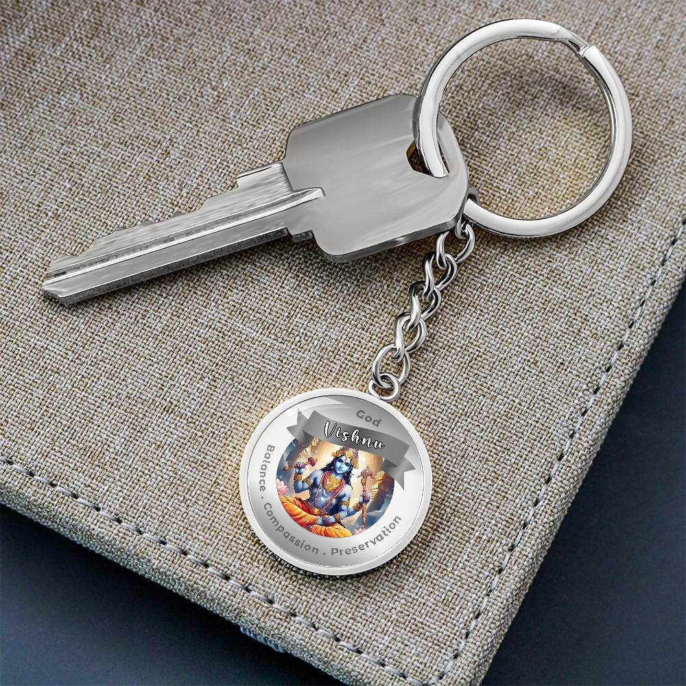 Vishnu - Affirmation Keychain For Balance Compassion Preservation - More Than CharmsMore Than Charms