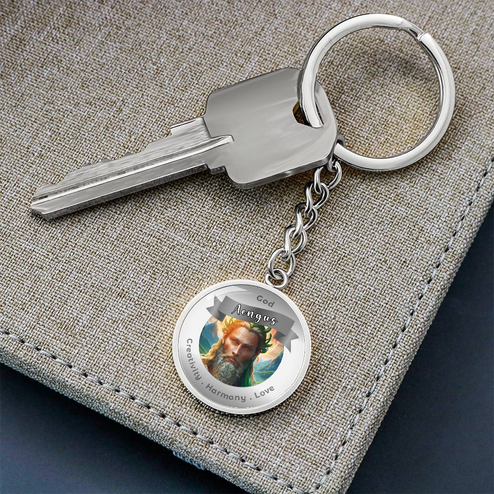 God Aengus - Affirmation Keychain For Creativity Harmony Love - More Than CharmsMore Than Charms