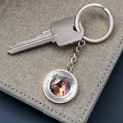 Vulcan - Affirmation Keychain For Mastery Strength Transformation- More Than CharmsMore Than Charms