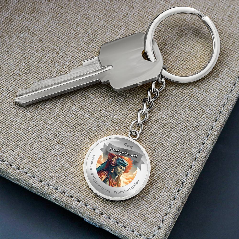 Quetzalcoatl- Affirmation Keychain For Creation Enlightenment Transformation - More Than CharmsMore Than Charms