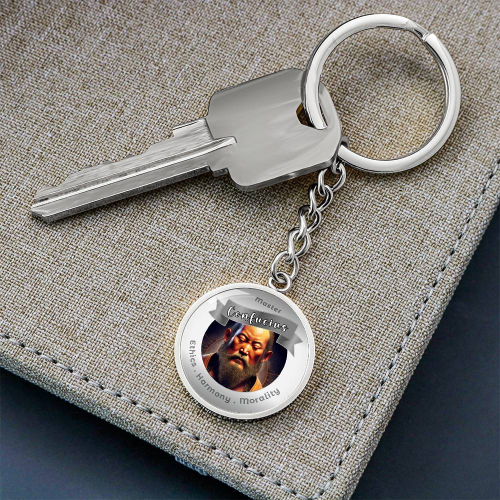 Confucius - Affirmation Keychain ForEthics, Harmony & Morality - More Than CharmsMore Than Charms