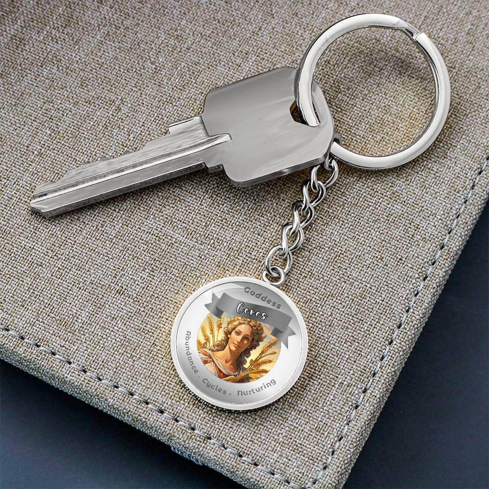 Goddess Ceres - Affirmation Keychain For Abundance Cycles Nurturing - More Than CharmsMore Than Charms