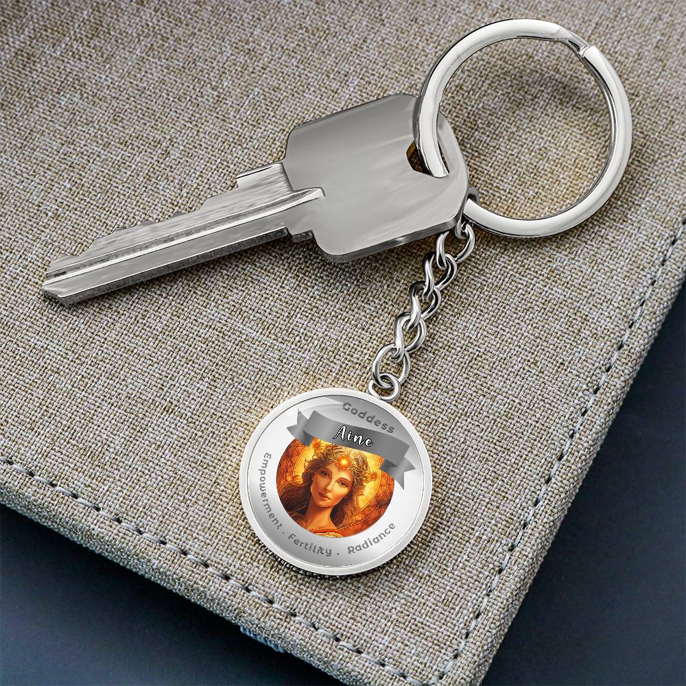 Goddess Aine - Affirmation Keychain For Empowerment Fertility Radiance - More Than CharmsMore Than Charms