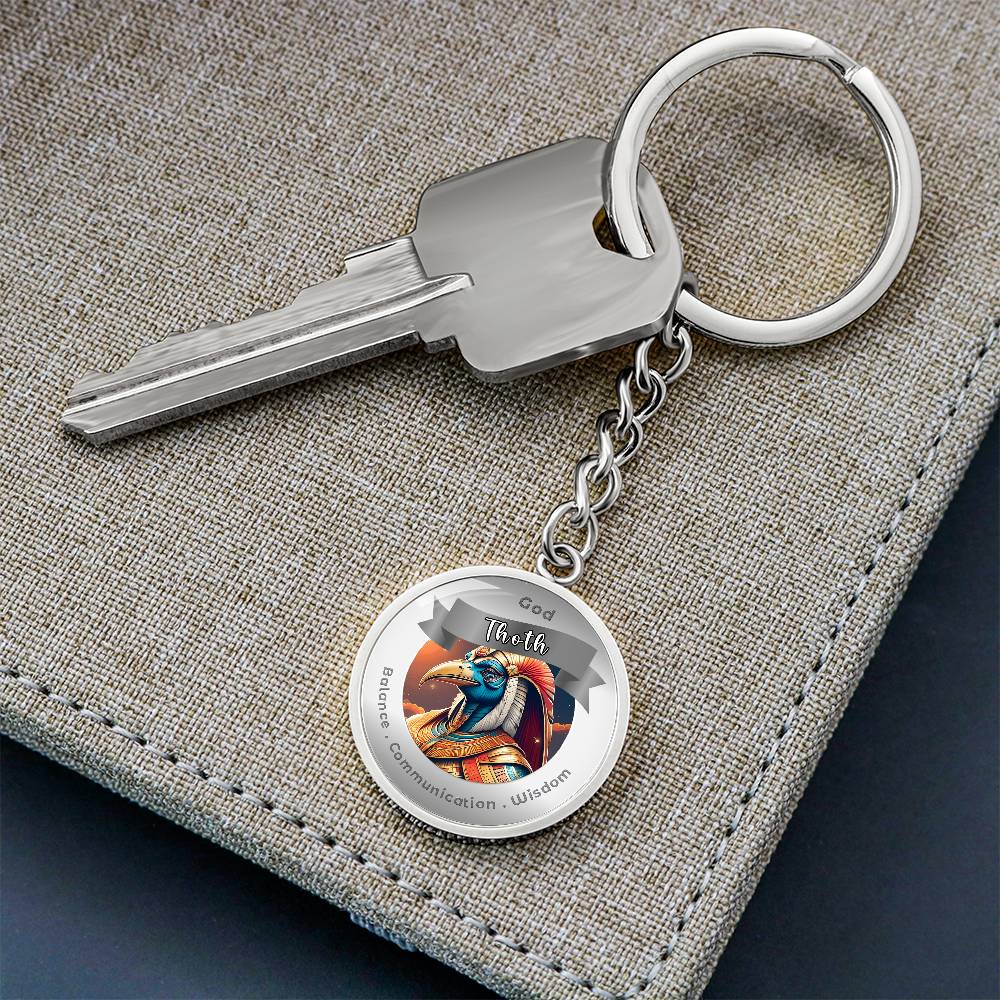Thoth Osiris Affirmation Keychain For Balance Communication Wisdom - More Than CharmsMore Than Charms