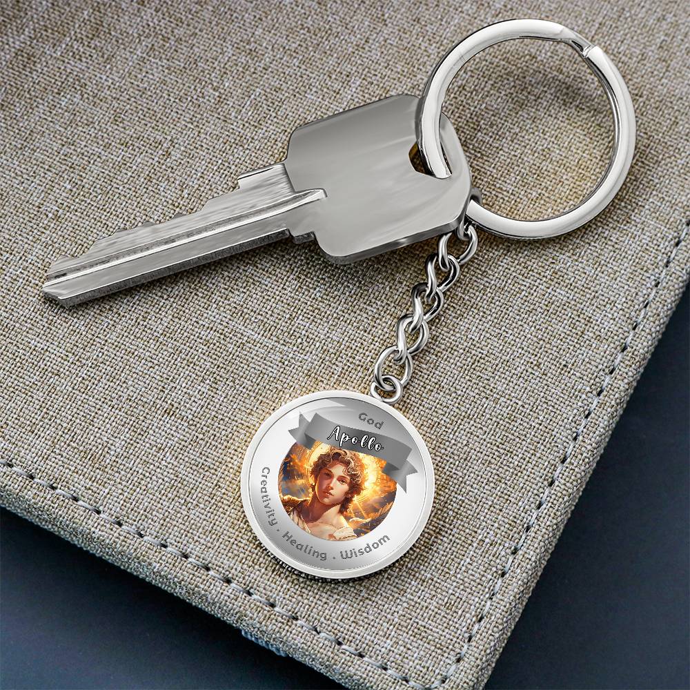Apollo - Affirmation Keychain For. Creativity Healing Wisdom - More Than CharmsMore Than Charms