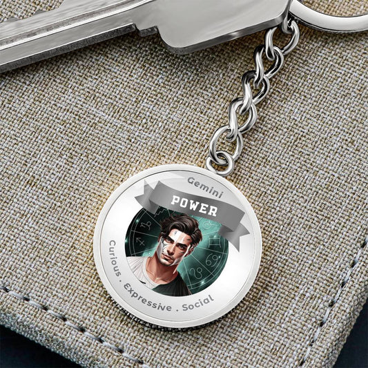Divine Masculine Gemini - Affirmation Keychain