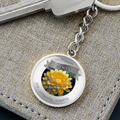 Chrysanthemum- Affirmation Keychain- More Than CharmsMore Than Charms