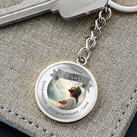 Jesus - Charm Keychain For Enlightenment, Liberation & Peace - This Luxury Charm Keychain is more than just a keyring — it’s an empowering expression of your dreams, intentions, and personal energy.Featuring an original design with meaningful affirmations