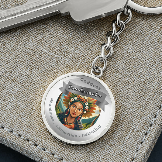 Papatuanuku- Charm Keychain For Abundance Connection Nurturing - This Luxury Charm Keychain is more than just a keyring — it’s an empowering expression of your dreams, intentions, and personal energy.Featuring an original design with meaningful affirmatio