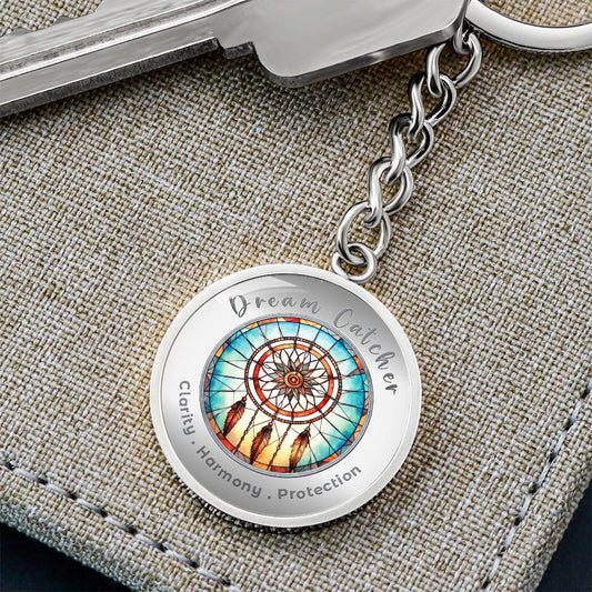 Dream Catcher - Charm Keychain - This Luxury Charm Keychain is more than just a keyring — it’s an empowering expression of your dreams, intentions, and personal energy.Featuring an original design with meaningful affirmations, symbols, or imagery, each ch