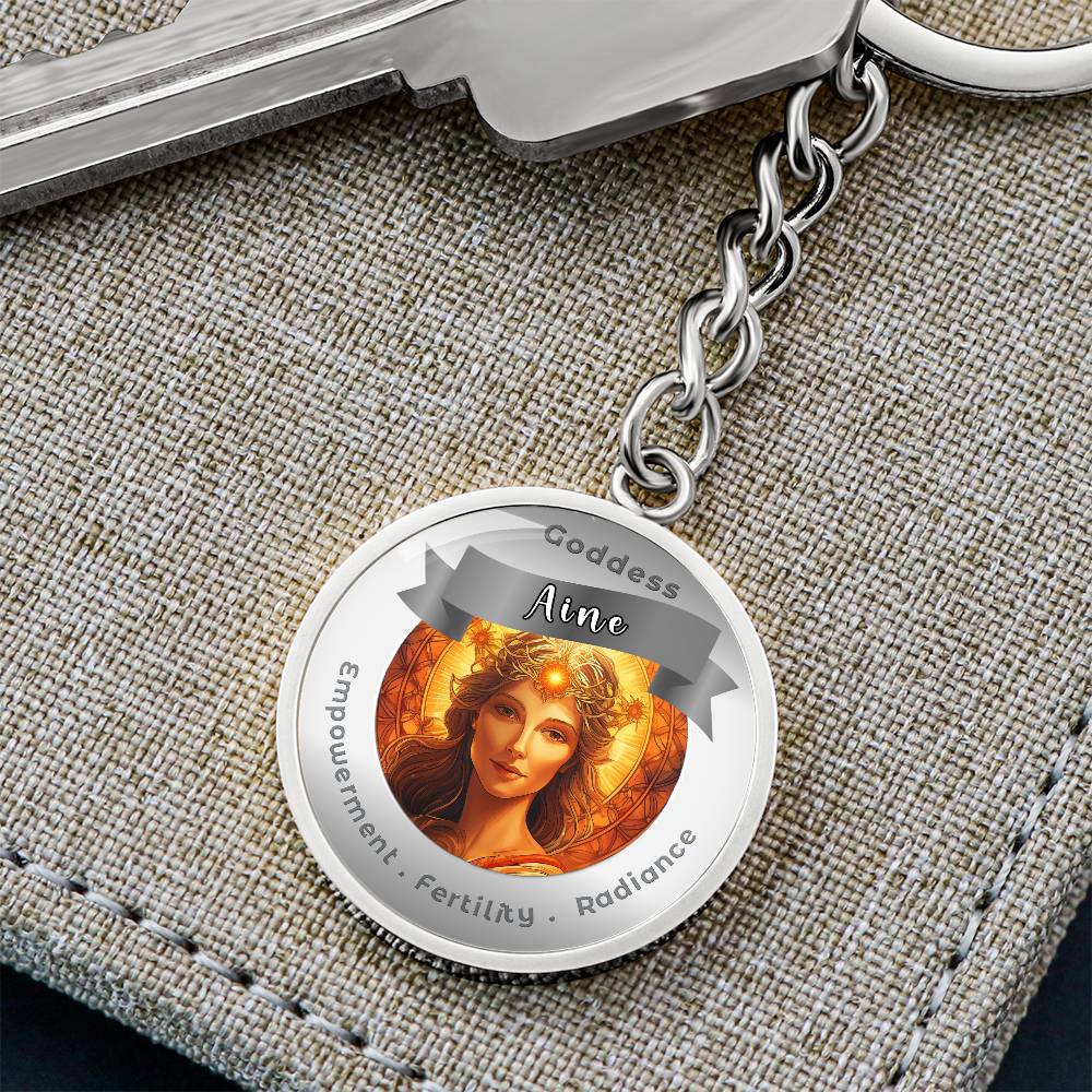 Goddess Aine - Affirmation Keychain For Empowerment Fertility Radiance - More Than CharmsMore Than Charms
