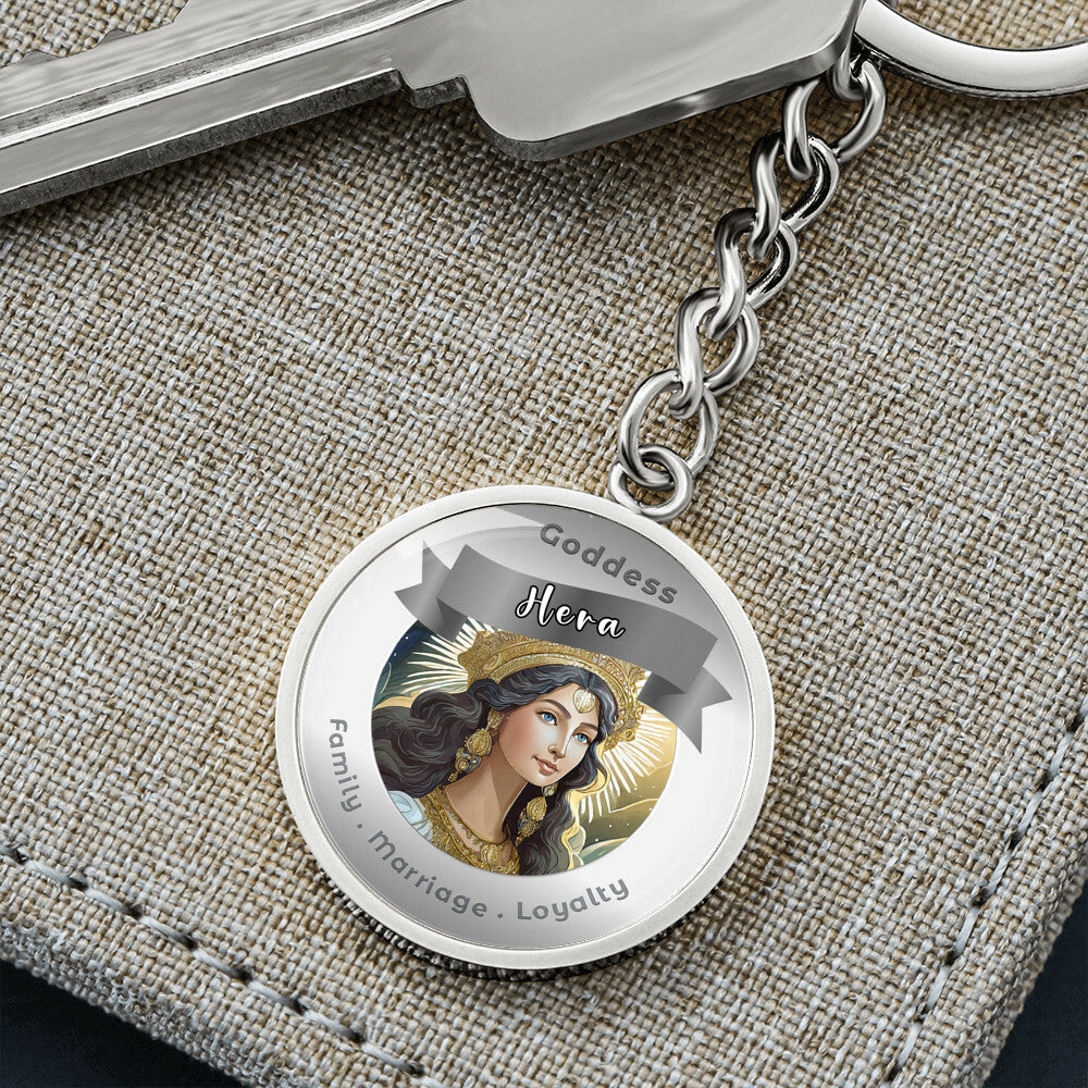Goddess Hera - Affirmation Keychain For Family Marriage Loyalty- More Than CharmsMore Than Charms