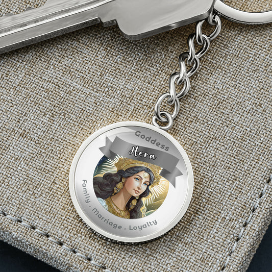 Goddess Hera - Charm Keychain For Family Marriage Loyalty - This Luxury Charm Keychain is more than just a keyring — it’s an empowering expression of your dreams, intentions, and personal energy.Featuring an original design with meaningful affirmations, s