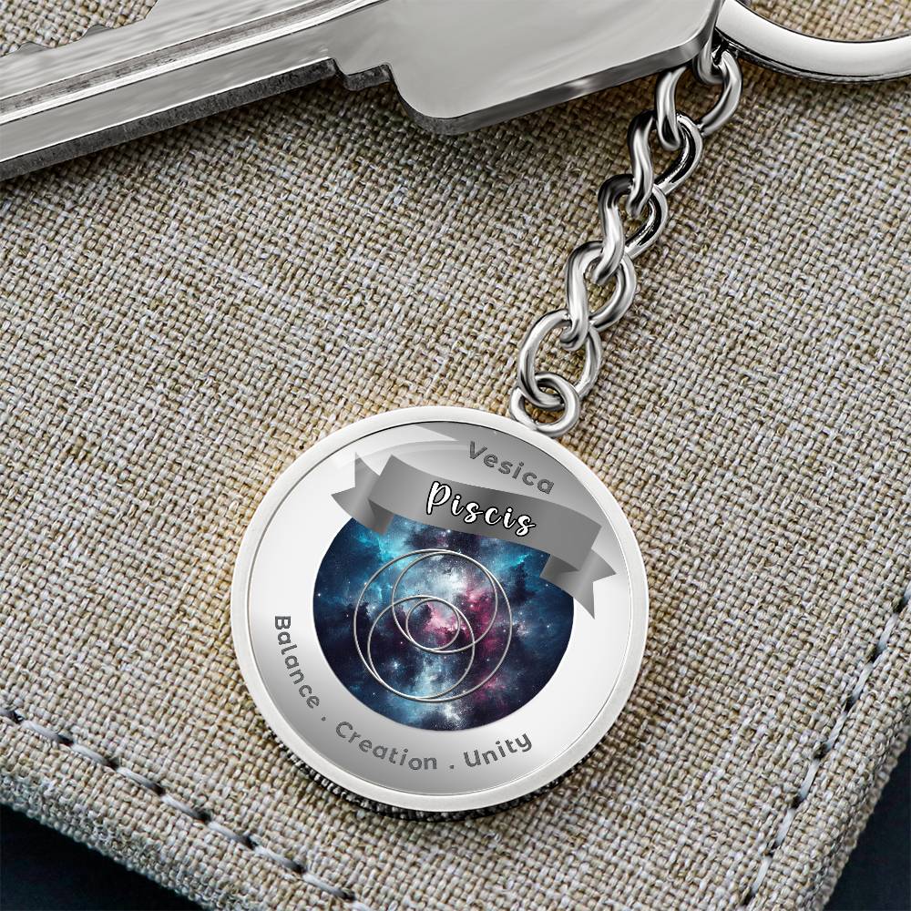 Vesica Piscis - Affirmation Keychain For Balance Creation Unity- More Than CharmsMore Than Charms