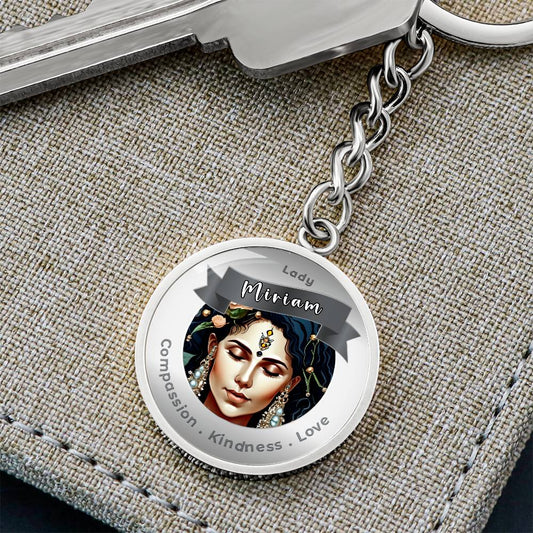 Lady Myriam - Charm Keychain For Compassion, Kindness & Love - This Luxury Charm Keychain is more than just a keyring — it’s an empowering expression of your dreams, intentions, and personal energy.Featuring an original design with meaningful affirmations