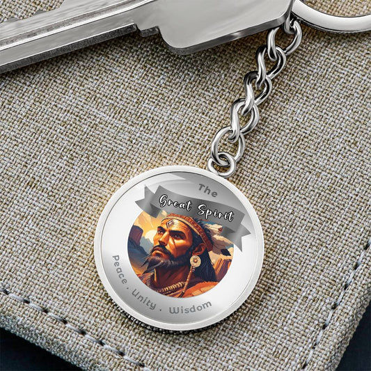 Great Spirit - Charm Keychain For Peace Unity Wisdom - This Luxury Charm Keychain is more than just a keyring — it’s an empowering expression of your dreams, intentions, and personal energy.Featuring an original design with meaningful affirmations, symbol
