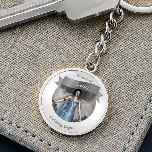 Justice - Guardian Angel Affirmation Keychain - More Than CharmsMore Than Charms