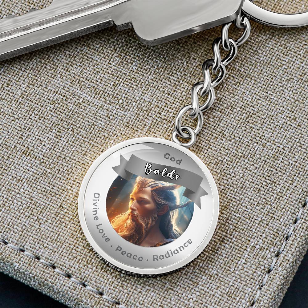 God Baldr - Affirmation Keychain For Divine Love Peace Radiance - More Than CharmsMore Than Charms
