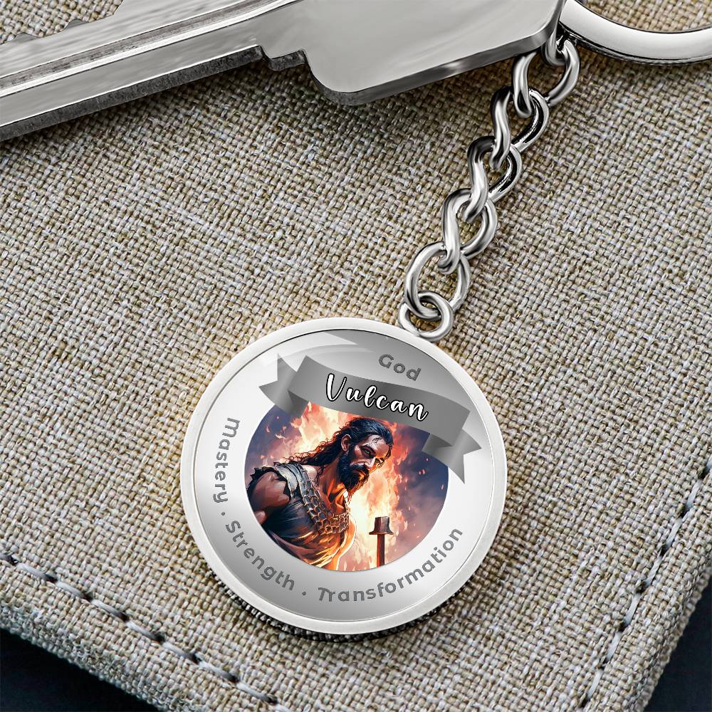 Vulcan - Affirmation Keychain For Mastery Strength Transformation- More Than CharmsMore Than Charms