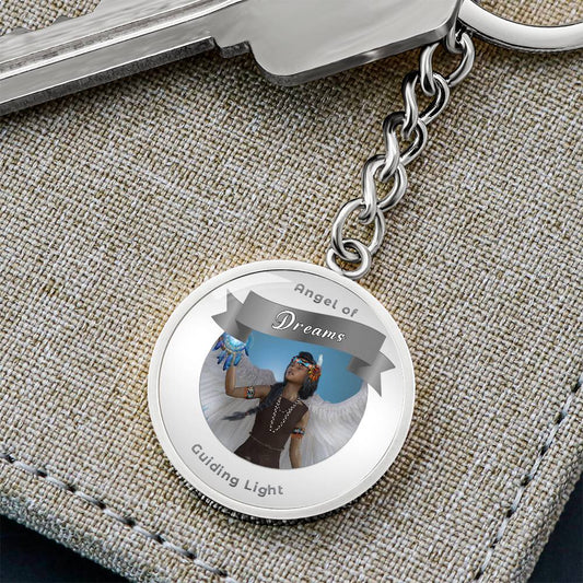 Dreams - Guardian Angel Charm Keychain - This Luxury Charm Keychain is more than just a keyring — it’s an empowering expression of your dreams, intentions, and personal energy.Featuring an original design with meaningful affirmations, symbols, or imagery,